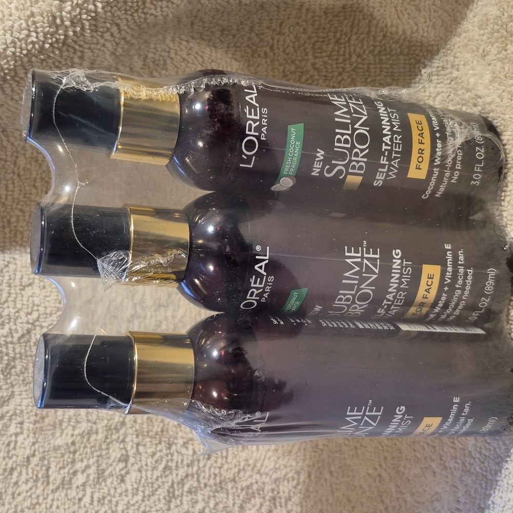 3 L’Oréal Sublime Bronze Self-Tanning Water Face Mist Fresh Coconut New Sealed